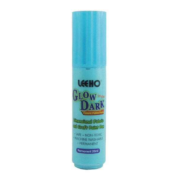 Crown Supply Corporation Leeho Fabric Paint Glow In The Dark 20ml Blue